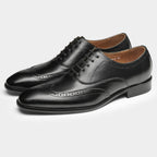 Semi Brogue Wingtip Oxford Shoes Lace-Up Formal Dress Shoes Y101110