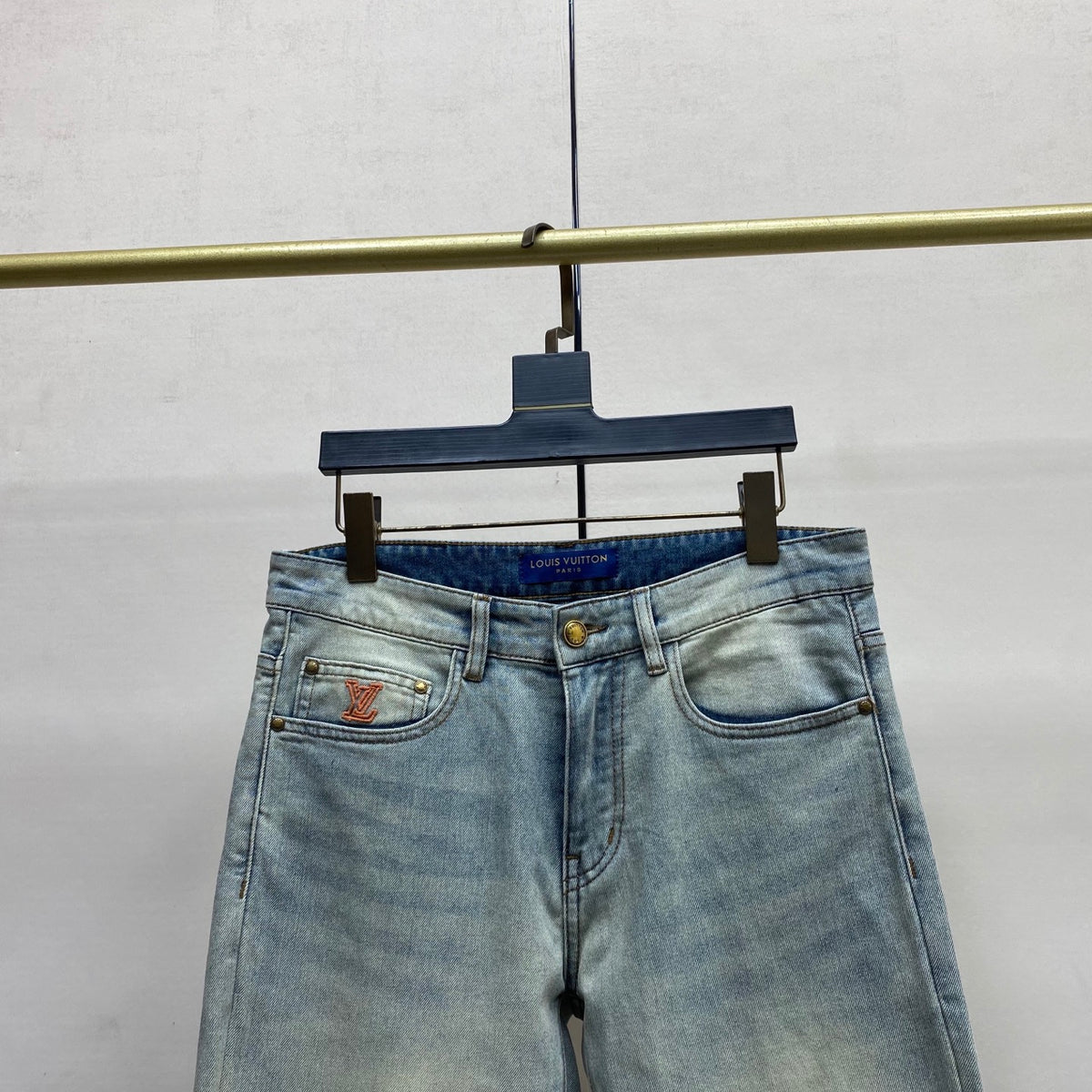 Pale Vintage Fade Orange Logo Jeans E260935