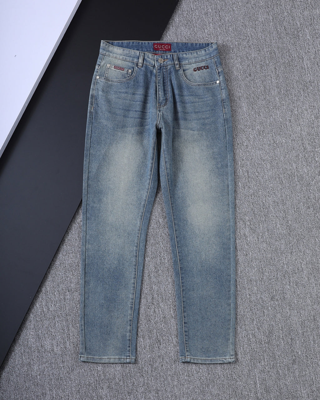 Vintage Embossed Monogram Slim Denim V260843