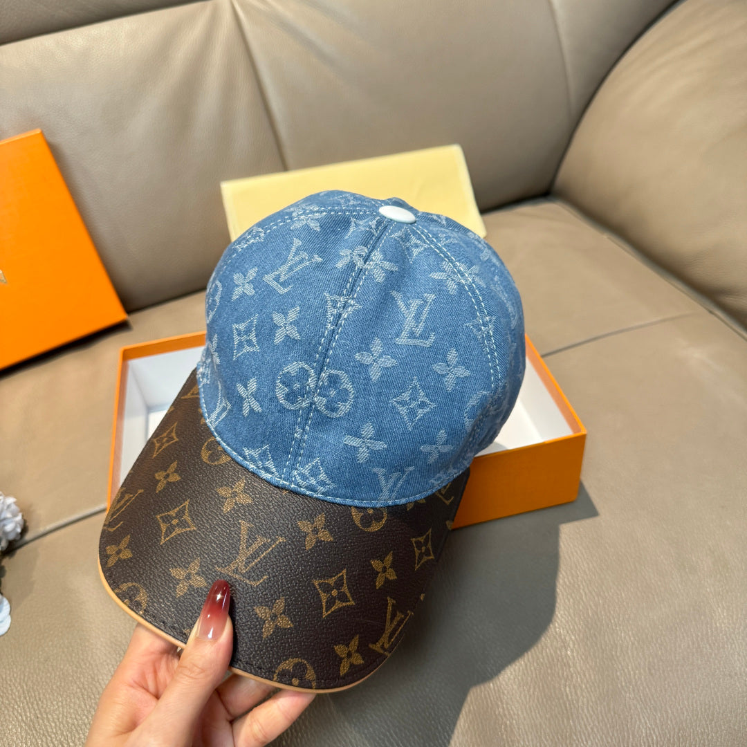 Denim Monogram Print Baseball Cap G103016