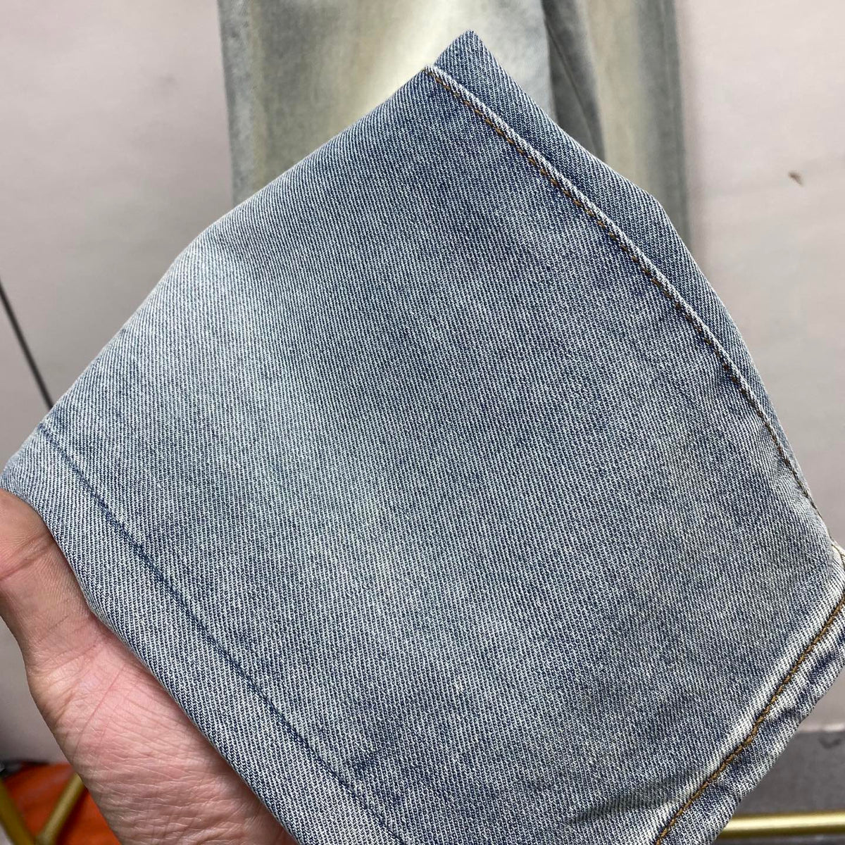 Pale Vintage Fade Orange Logo Jeans E260935