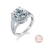 5-carat moissanite engagement  made of 925 silver and PT950 platinum ring. AL24112390