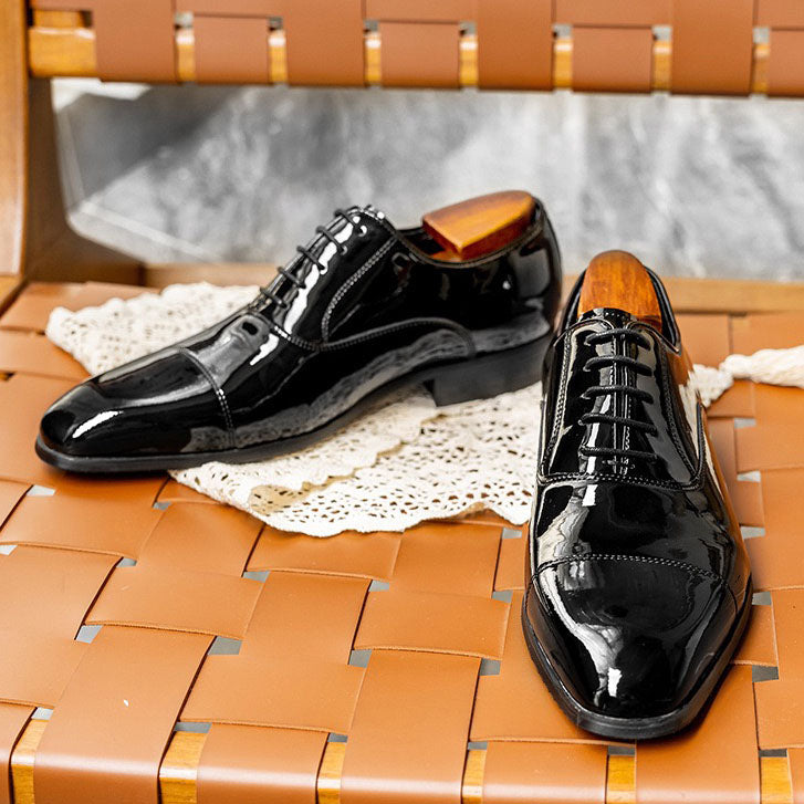 Cap Toe Patent Oxford Dress Shoes P050519