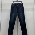 Vintage Black Wash Metal Badge Denim Jeans M260731