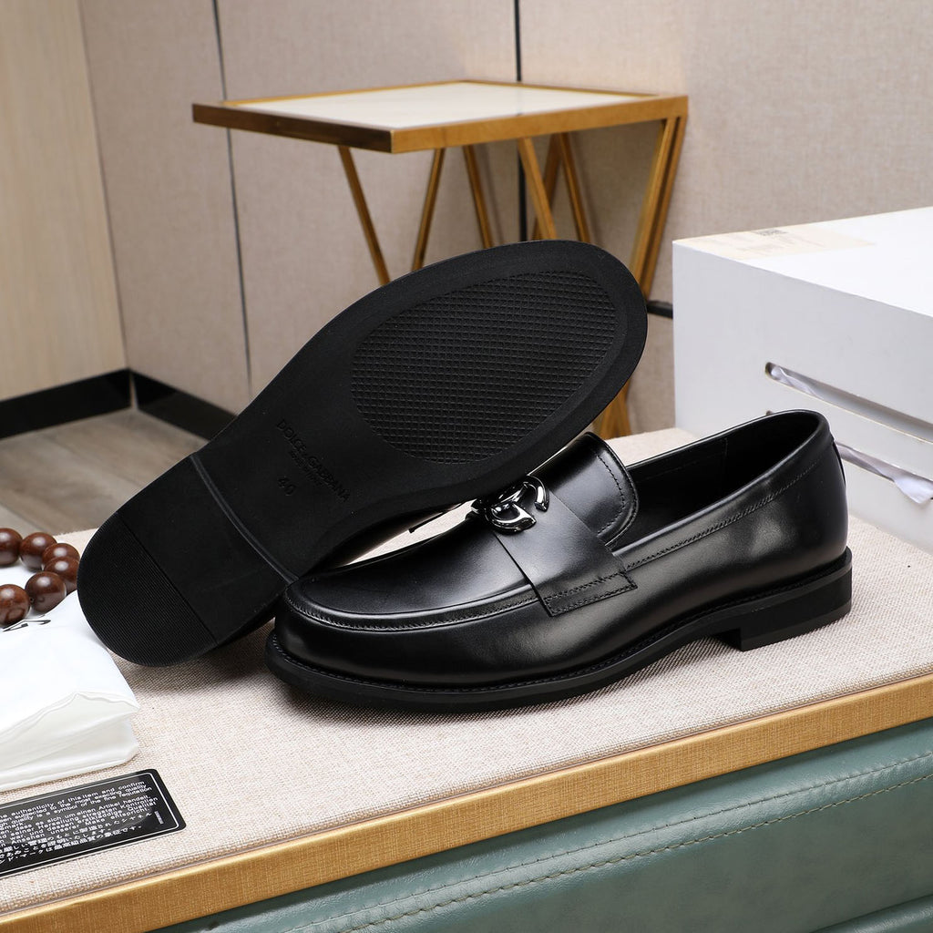 Men's Metal Double Ring Buckle Slip-On Loafers NE190139