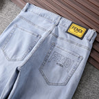 Roma Script Embroidery Slim Fit Denim E260929