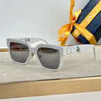 Bold Square Frame Sunglasses Rivet Metal Hinge Decor Eyewear K030101