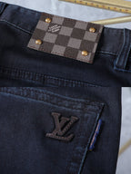 Dark Indigo Studded Check Crest Jeans E260921