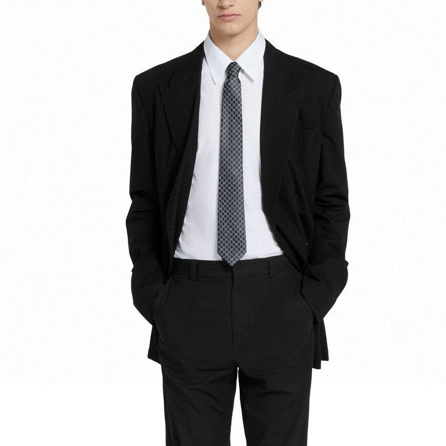 Men's Diamond Grid Jacquard Necktie E2081008