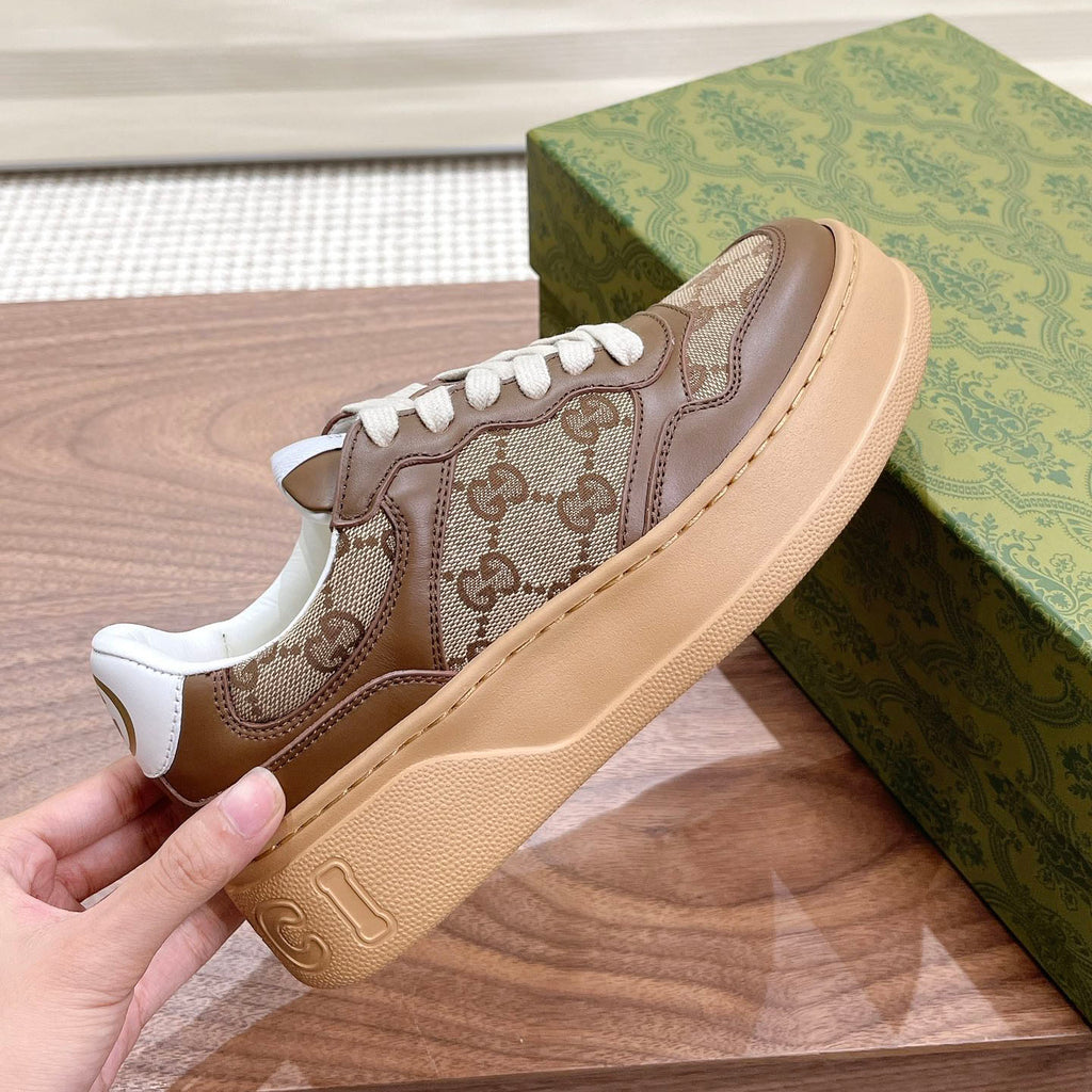 Men's Interlocking G Monogram Patchwork Platform Sneakers JN081101