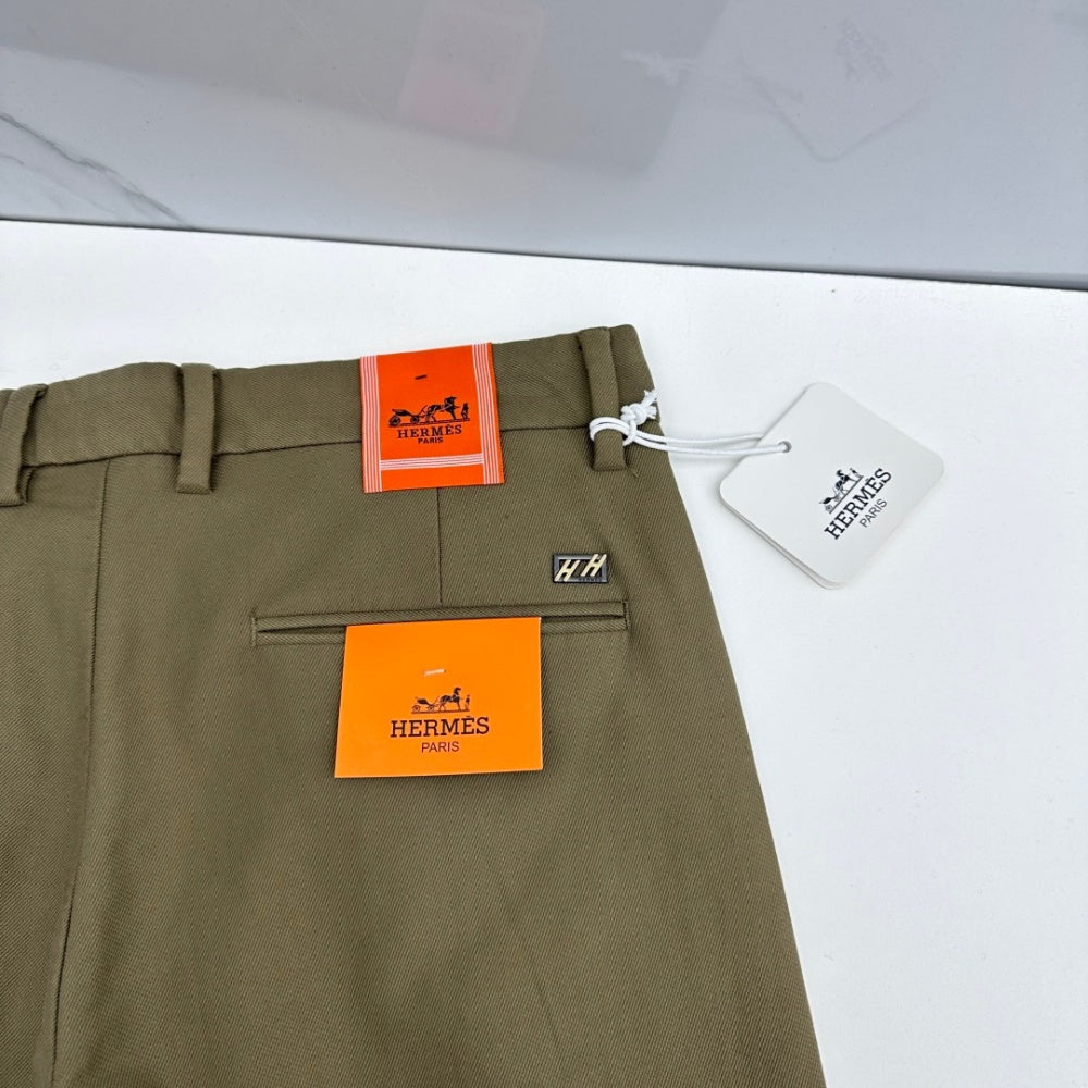 Fine Textured Solid Straight Business Trousers P141007