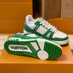 Pattern Panel Lace-Up Low Top Trainer Sneakers S283418