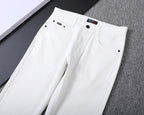 Clean White Denim With Triangle Badge V260831