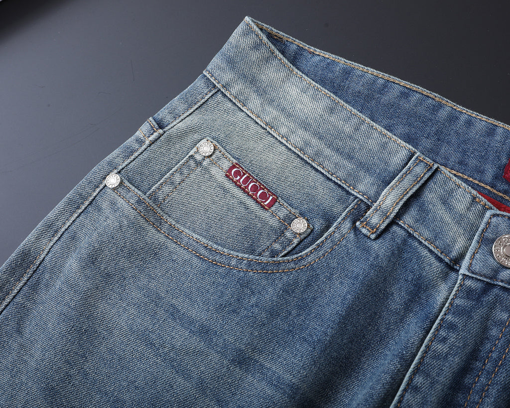 Vintage Embossed Monogram Slim Denim V260843