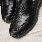 Croc Embossed Slip-On Loafers U310509