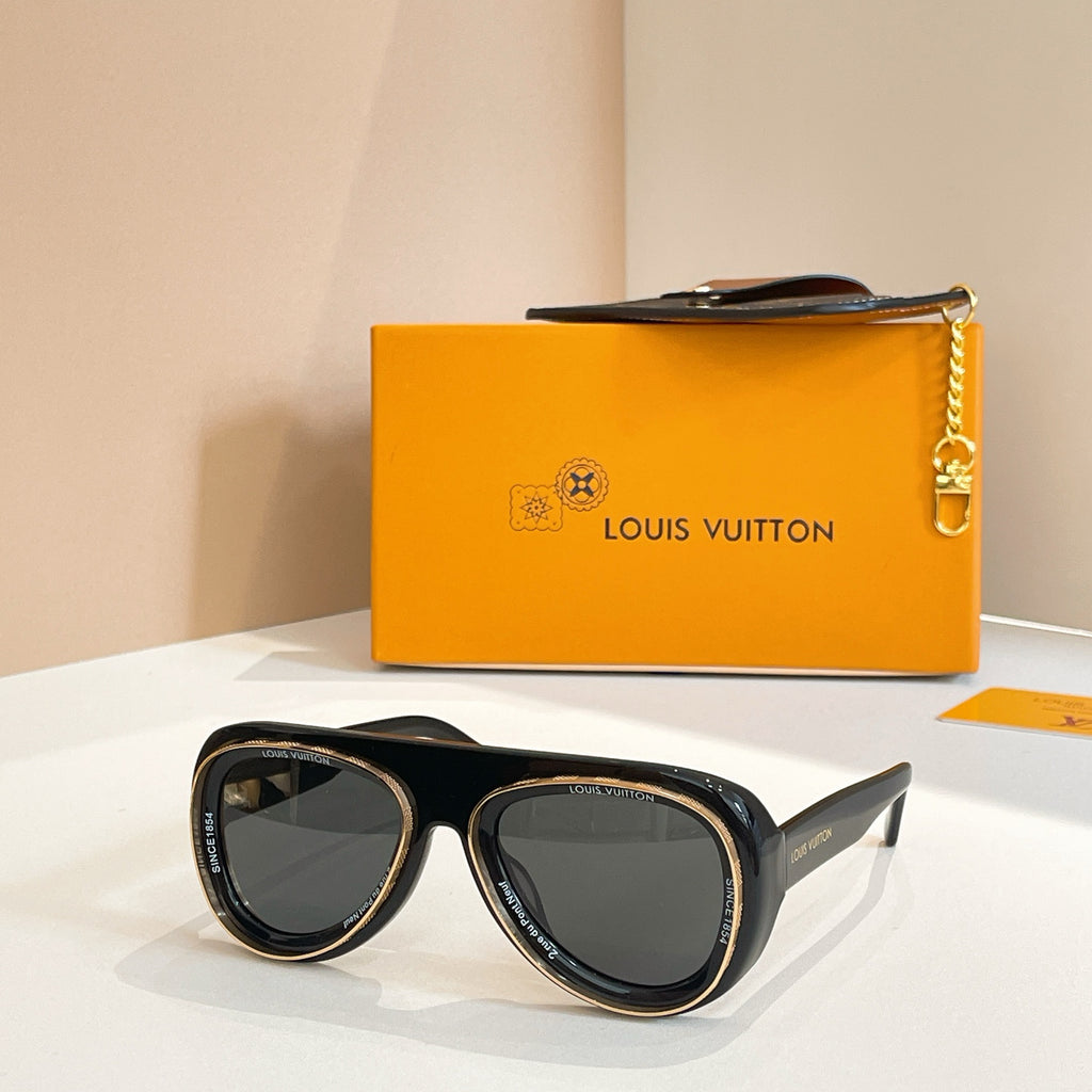 Vintage Pilot Aviator Sunglasses Double Layer Frame Fashion Shades K030103
