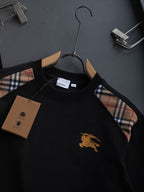 Plaid Patchwork Crew Neck Sweatshirt U310520