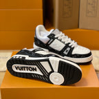 Pattern Panel Lace-Up Low Top Trainer Sneakers S283418