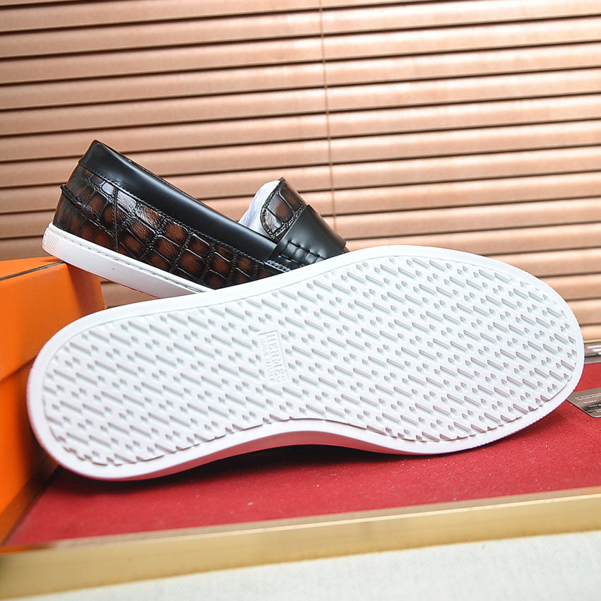 Croc Embossed Casual Loafer NE190136