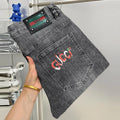 Vintage Grey Printed Logo Slim Jeans E260906