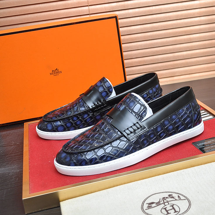 Croc Embossed Casual Loafer NE190136
