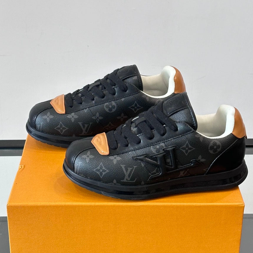 Allover Printed Lace-Up Low Top Platform Sneakers S283420