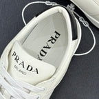 Triangle Badge Flat Lace-up Sneakers With Perforated Toe S265505