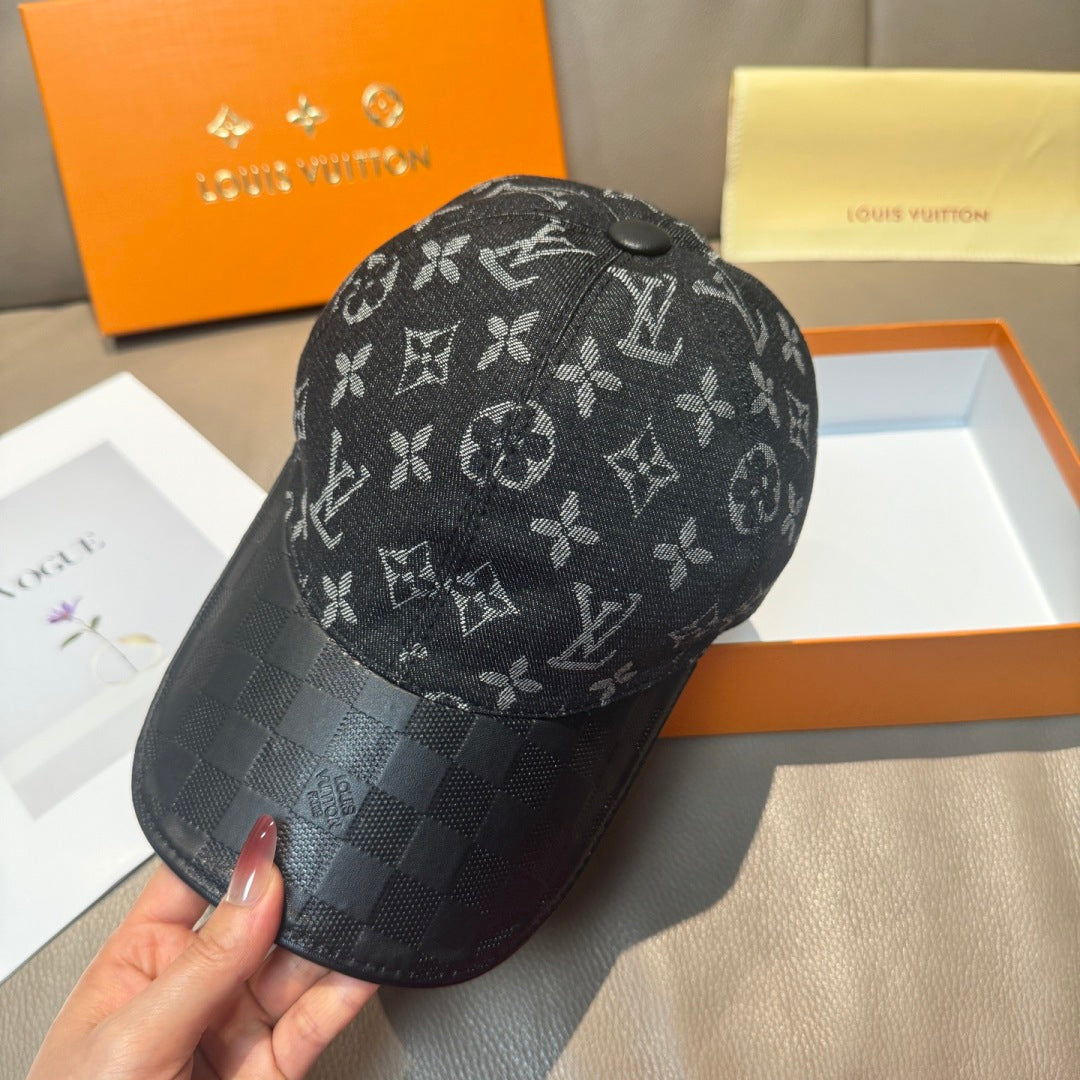 Denim Monogram Print Baseball Cap G103015