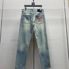 Pale Vintage Fade Orange Logo Jeans E260935