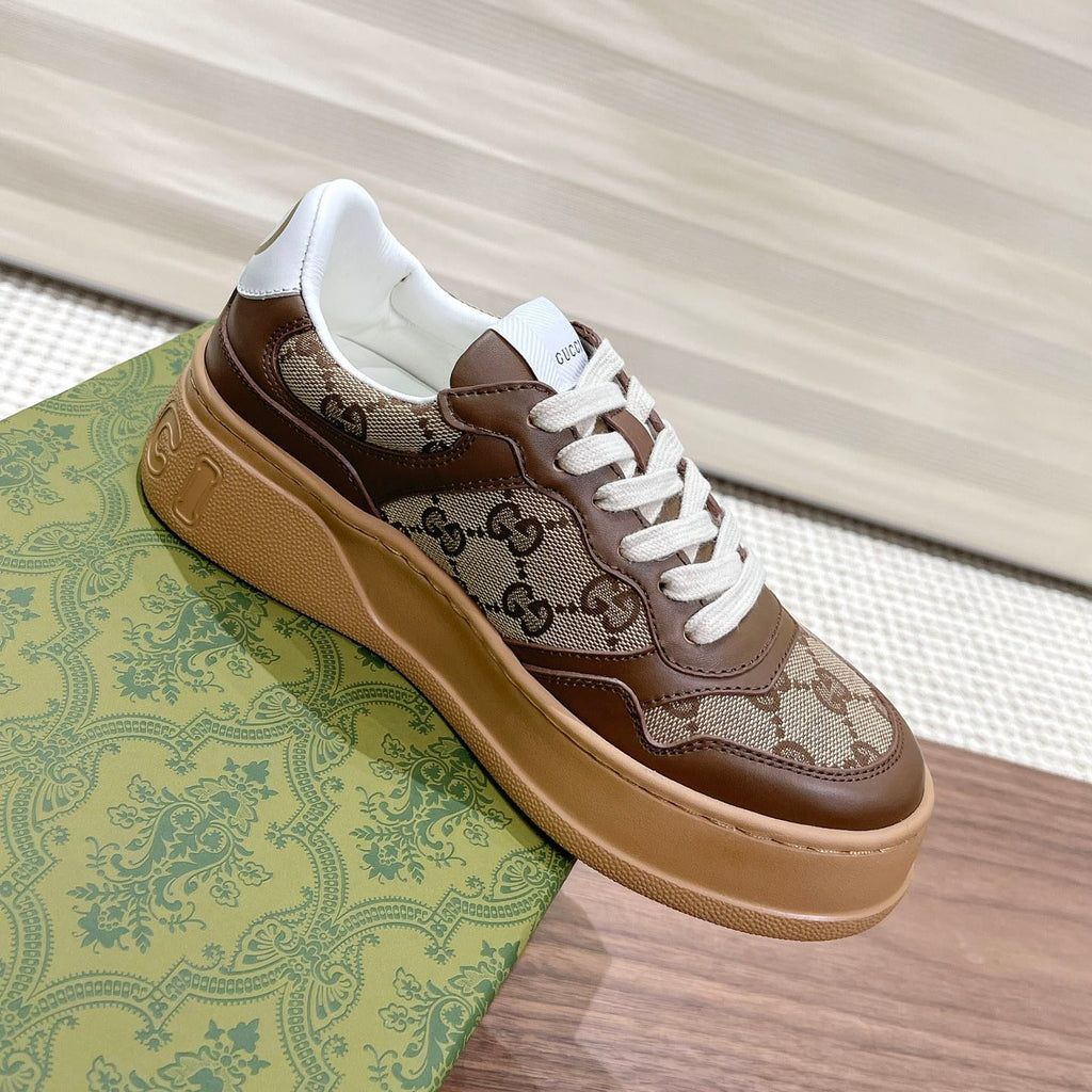 Men's Interlocking G Monogram Patchwork Platform Sneakers JN081101