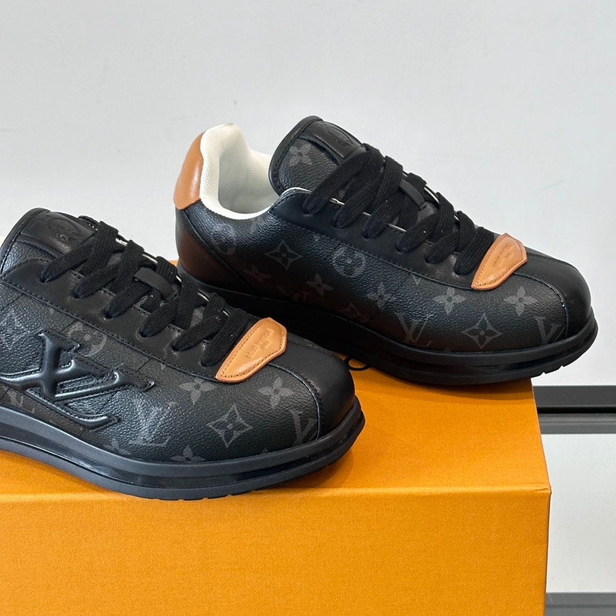 Allover Printed Lace-Up Low Top Platform Sneakers S283420