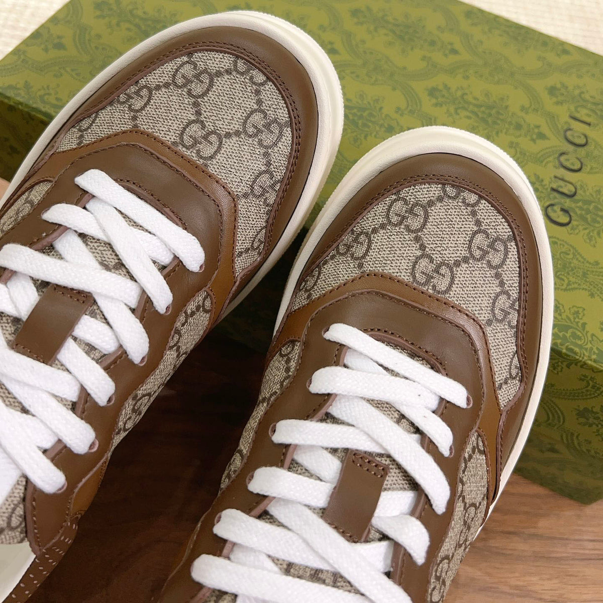 Men's Interlocking G Monogram Patchwork Platform Sneakers JN081101