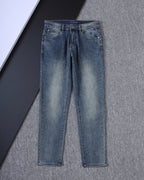 Multi-Color Embroidered Motif Pocket Slim Fit Denim V260827