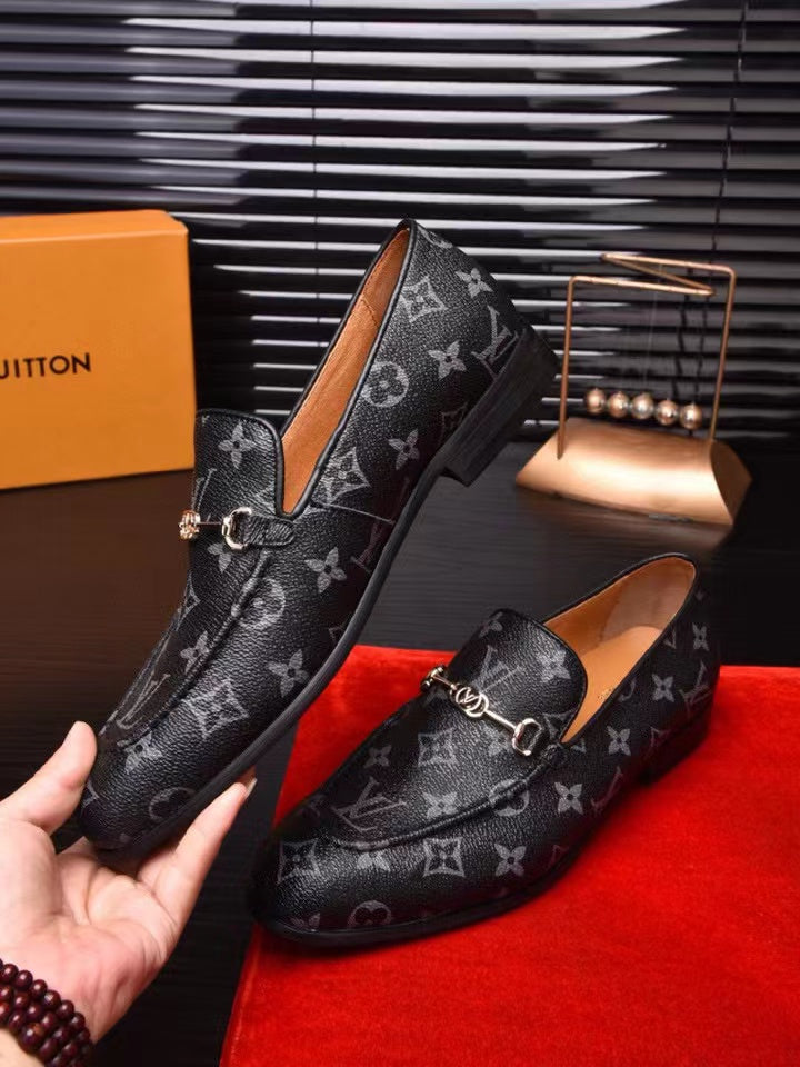 Monogram Print Metal Buckle Loafers S283414