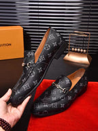 Monogram Print Metal Buckle Loafers S283414