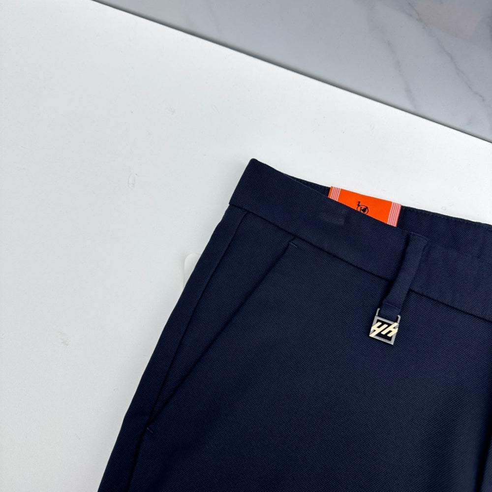 Fine Textured Solid Straight Business Trousers P141007