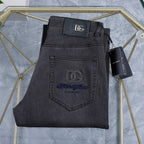 Dark Wash Grey Multi-Style Embroidery Denim Jeans L260604