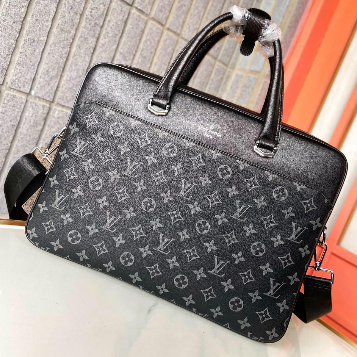 Monogram Print Splicing Business Briefcase B101016