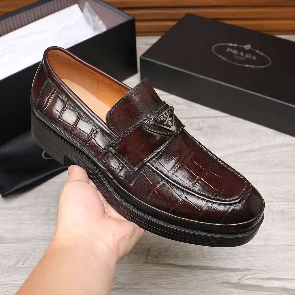 Croc Embossed Slip-On Loafers U310509