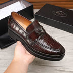 Croc Embossed Slip-On Loafers U310509