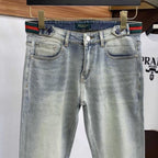 Men Vintage Faded Light Wash Jeans C261020