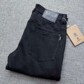 Solid Black Tone-on-Tone Embossed Jeans M260719