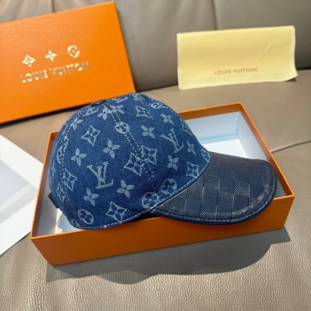 Denim Monogram Print Baseball Cap G103015