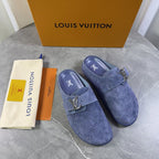 Embossed Strap Buckle Mule Slides S265511