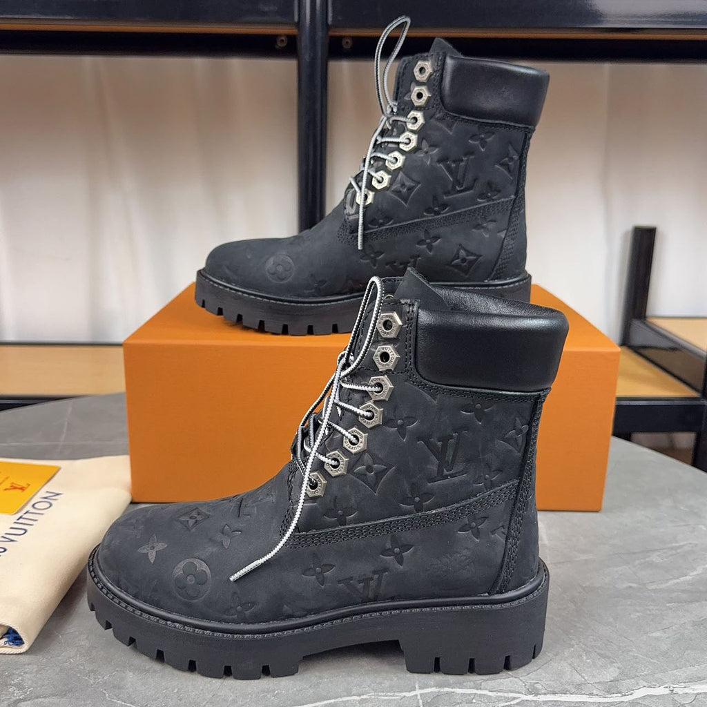 Embossed Thick Sole Martin Work Boots S265506