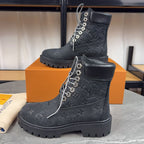 Embossed Thick Sole Martin Work Boots S265506
