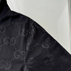 Full Monogram Stand Collar Zip Jacket Retro Pattern Bomber Coat N050501