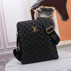 Grid Embossed Vertical Crossbody Shoulder Bag B101012