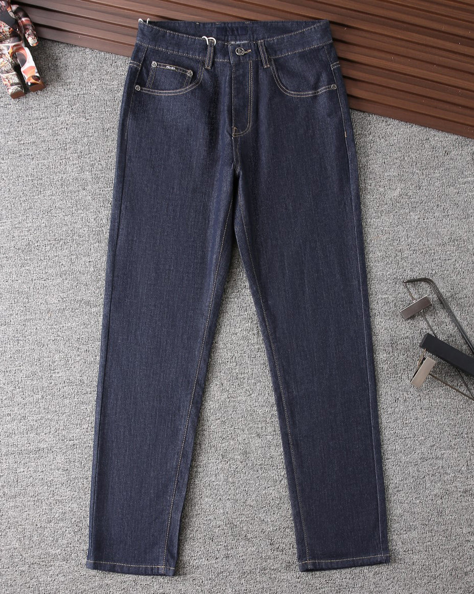Dark Indigo Triangle Patch Jeans E260934