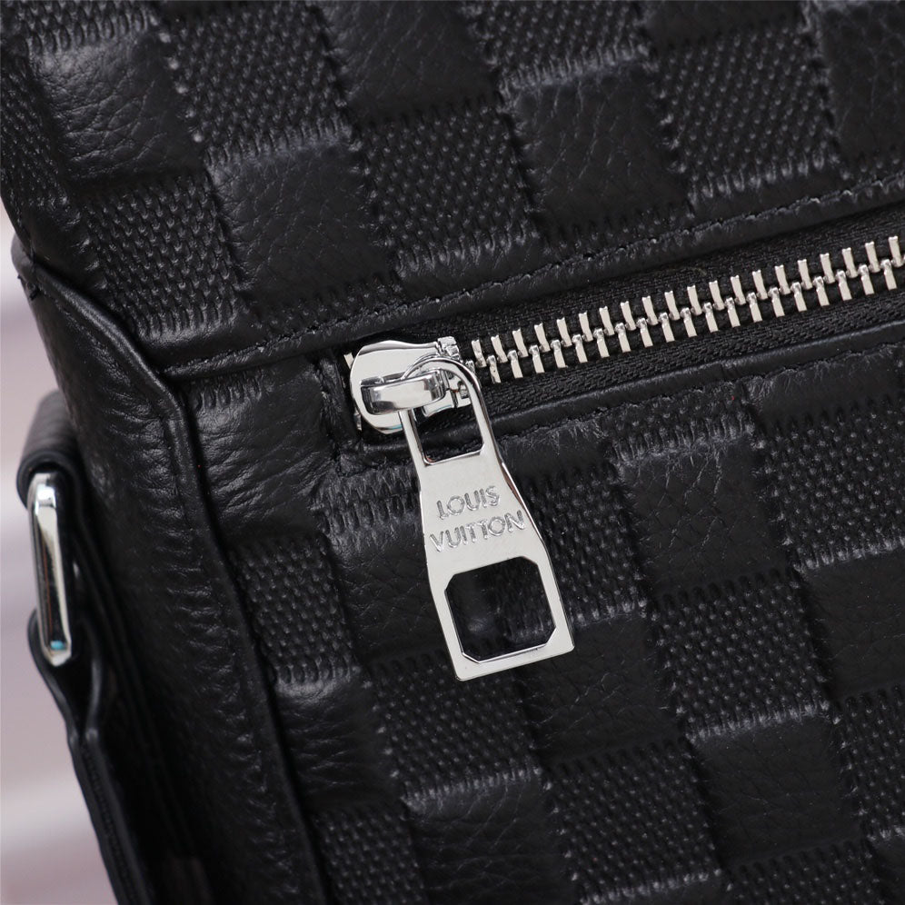 Grid Embossed Vertical Crossbody Shoulder Bag B101012